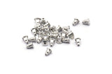 Aluminium Back Stopper, 100 Silver Tone Aluminium Earring Back Stopper, Earnest (5.5x4.5mm) ( A0392 )
