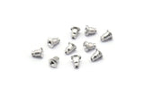 Silver Earring Stopper, 300 Silver Tone Aluminum Earring Back Stopper, Earnest (5.5x4.5mm) ( A0392 )