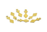 Brass Charm Finding - 200 Raw Brass Arrow Head - Tie Charms, Findings (13.60x5mm) A0781