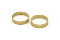 Brass Band Ring - 24 Raw Brass Ring Settings (19.5mm) Hole Size : 18mm Bs-1135--r010