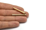 Brass Round Tubes,24 Raw Brass Tubes,findings,charm (35x4mm) A0706