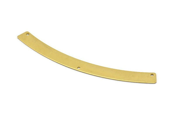 Brass Choker Findings, 5 Raw Brass Collar Findings With 3 Holes (103mm)  Brass 015 A0214