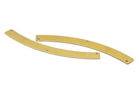 Brass Choker Findings, 5 Raw Brass Collar Findings With 3 Holes (103mm)  Brass 015 A0214