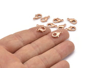 Rose Gold Parrot, 12  Rose Gold Plated Lobster Claw Clasps  (12x6mm) Q0212