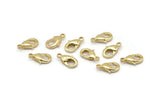 Gold Parrot, 12 Gold Plated Lobster Claw Clasps  (12x6mm) Q0212