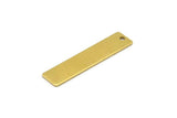 Rectangle Necklace Bar, 24 Raw Brass Stamping Pendant, Blanks  (35x8x0.80mm) A0814