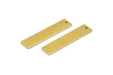 Rectangle Necklace Bar, 24 Raw Brass Stamping Pendant, Blanks  (35x8x0.80mm) A0814