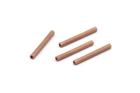 Copper Spacer Beads, 50 Copper Tube Spacer Beads (20x2mm) K189