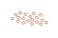 5mm Jump Ring, 250 Rose Gold Tone Brass Jump Rings (5x0.8mm) A0989
