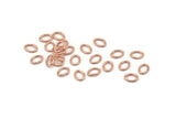 Oval Jump Ring, 250 Rose Gold Tone Brass Oval Jump Rings (5x4x0.7mm) A1064