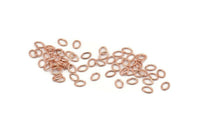Oval Jump Ring, 500 Rose Gold Tone Brass Oval Jump Rings (4x3x0.5mm) A1030