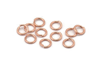 10mm Jump Ring, 50 Rose Gold Tone Brass Jump Rings (10x1.5mm) A1039
