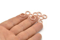 10mm Jump Ring, 50 Rose Gold Tone Brass Jump Rings (10x1.5mm) A1039