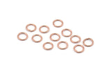 7mm Jump Ring, 250 Rose Gold Tone Brass Jump Rings (7x0.8mm) A0982