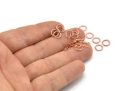 7mm Jump Ring, 250 Rose Gold Tone Brass Jump Rings (7x0.8mm) A0982