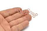 7mm Jump Ring, 250 Rose Gold Tone Brass Jump Rings (7x0.8mm) A0982
