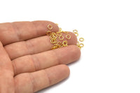 Gold Jump Ring, 500 Gold Tone Brass Jump Rings (4x0.6mm) A0992