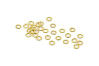 Gold Jump Ring, 500 Gold Tone Brass Jump Rings (4x0.6mm) A0992