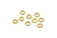 Gold Jump Ring, 150 Gold Tone Brass Jump Rings (6x1mm) A1019