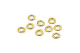 Gold Jump Ring, 150 Gold Tone Brass Jump Rings (6x1mm) A1019