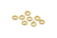 Gold Jump Ring, 100 Gold Tone Brass Jump Rings (7x1.2mm) A1016
