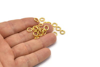 Gold Jump Ring, 100 Gold Tone Brass Jump Rings (7x1.2mm) A1016