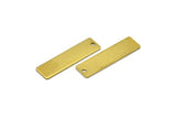 Rectangle Name Plate, 25 Raw Brass Rectangle Stamping Blank, Pendant (30x8x0.80mm) A0810