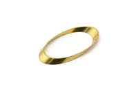 Brass Oval Charm, 25 Raw Brass Oval Connectors (29x14mm) Bs 1132--r007