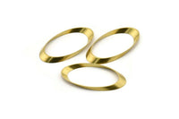 Brass Oval Charm, 25 Raw Brass Oval Connectors (29x14mm) Bs 1132--r007