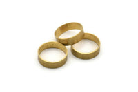 Brass Round Tube Bead, 20 Raw Brass Circle Tubes  (14x4x0.40mm)  BS1671--R046