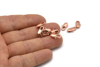 Rose Gold Parrot, 24 Rose Gold Tone Brass Lobster Claw Clasps (12x6mm) A1089