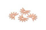 Copper Sun Blank, 24 Raw Copper Sun Blanks, Copper Findings (11x15x0.80mm) M02362