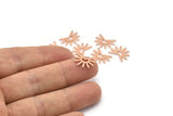 Copper Sun Blank, 24 Raw Copper Sun Blanks, Copper Findings (11x15x0.80mm) M02362