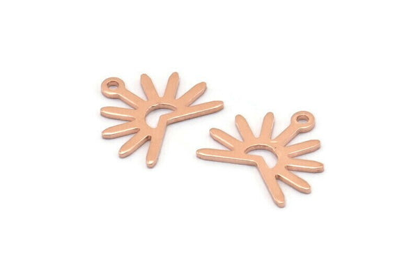 Bakır Güneş Tılsımı, 1 Döngülü 24 Ham Bakır Güneş Tılsımı, Bakır Bulgular (13x15x0,80 mm) M02363