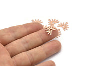 Copper Sun Charm, 24 Raw Copper Sun Charms With 1 Loop, Copper Findings (13x15x0.80mm) M02363