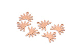 Copper Sun Charm, 24 Raw Copper Sun Charms With 1 Loop, Copper Findings (13x15x0.80mm) M02361