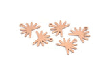 Copper Sun Charm, 24 Raw Copper Sun Charms With 1 Loop, Copper Findings (13x15x0.80mm) M02361