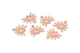 Copper Sun Charm, 24 Raw Copper Sun Charms With 2 Loops, Copper Findings (13x15x0.80mm) M02366