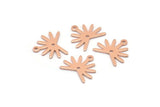 Copper Sun Charm, 24 Raw Copper Sun Charms With 1 Loop And 1 Hole, Copper Findings (13x15x0.80mm) M02364