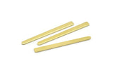 Brass Necklace Bar, 24 Raw Brass Rectangle Blanks, Stamping Blanks (35x3x0.80mm) M02375
