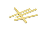 Brass Necklace Bar, 24 Raw Brass Rectangle Blanks, Stamping Blanks (35x3x0.80mm) M02375