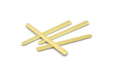 Brass Necklace Bar, 24 Textured Raw Brass Rectangle Blanks, Stamping Blanks (35x3x0.80mm) M02379