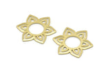 Brass Flower Blank, 6 Raw Brass Flower Blanks, Stamping Blanks (28x25x0.80mm) M02539