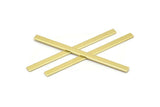 Brass Stick Blank, 12 Raw Brass Stick Blanks, Rectangle Blanks, Stamping Blanks, Necklace Blanks (50x3x0.80mm) M02523