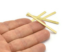 Brass Stick Blank, 12 Textured Raw Brass Stick Blanks, Rectangle Blanks, Stamping Blanks, Necklace Blanks (50x3x0.80mm) M02526
