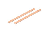 Copper Stick Blank, 12 Raw Copper Stick Blanks, Rectangle Blanks, Stamping Blanks, Necklace Blanks (50x3x0.80mm) M02529