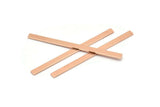 Copper Stick Blank, 12 Raw Copper Stick Blanks, Rectangle Blanks, Stamping Blanks, Necklace Blanks (50x3x0.80mm) M02529