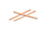 Copper Necklace Bar, 12 Raw Copper Stick Charms, Long Bar Pendants, Copper Rectangle Necklace Bar With 1 Hole (50x3x0.80mm) M02530
