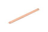 Copper Necklace Bar, 12 Raw Copper Stick Charms, Long Bar Pendants, Copper Rectangle Necklace Bar With 2 Holes (50x3x0.80mm) M02531