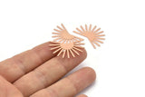 Copper Sun Blank, 8 Raw Copper Sun Blanks, Findings (20x30x0.80mm) M02367